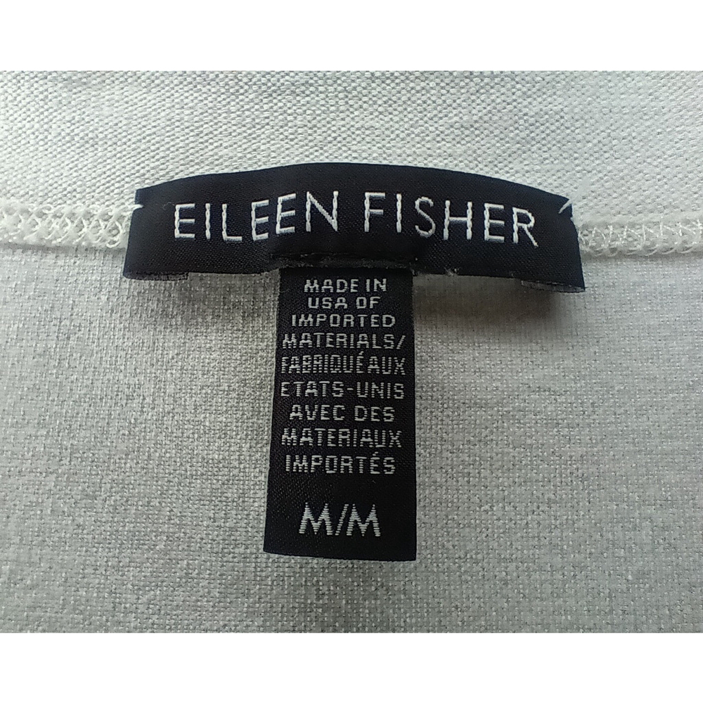 Eileen Fisher Women's Medium Jersey Stretch Top Blouse White Viscose Blend - Picture 7 of 11